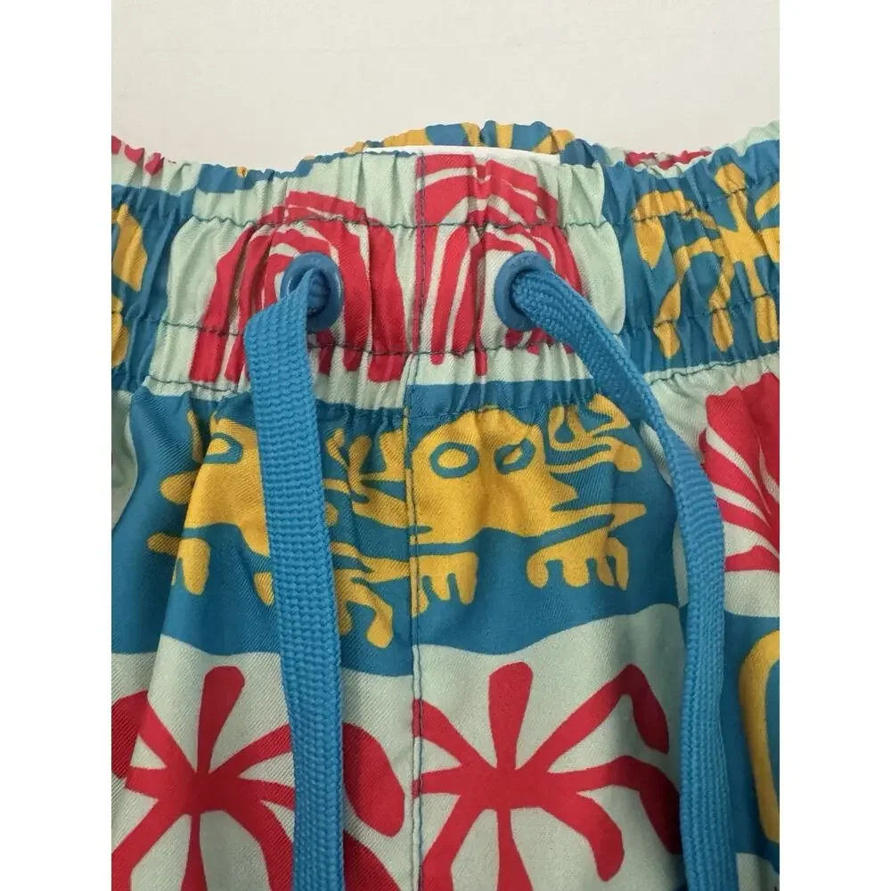 Vintage Nike Shorts Mens Large Abstract Swim Trunks 90s